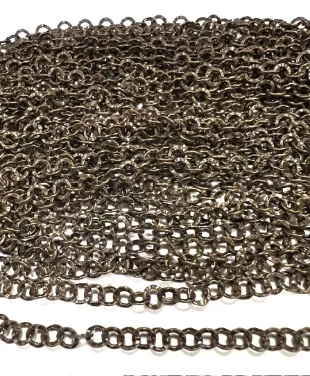 chaine rond martelée placage bronze