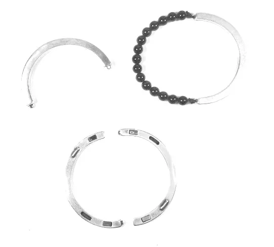 Fermoir demi-jonc aimanté