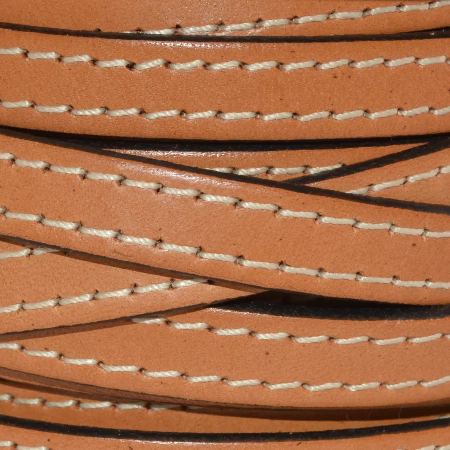 Cuir de veau cousu 10mm-nouvelles couleurs - Camel