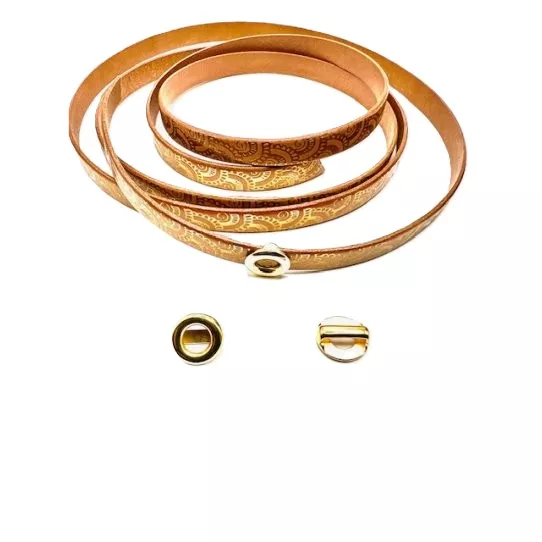 Passant pour cuir 10mm dore 13.3mm