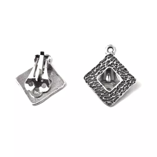 BO à clips carrées martelées évidées