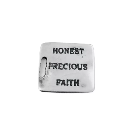 Pendant plaque honnête, précieux, foi