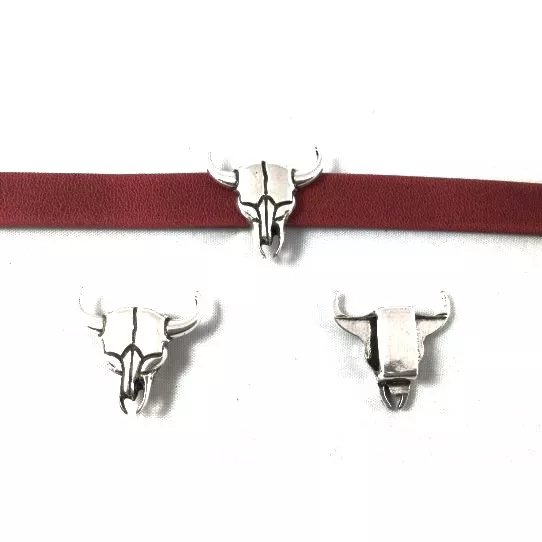5 Passants Crâne de taureau 10mm