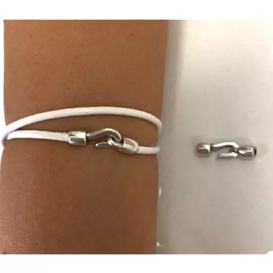 Fermoir crochet pour cuir rond 1.5MMmm-Bijoux Minimalise