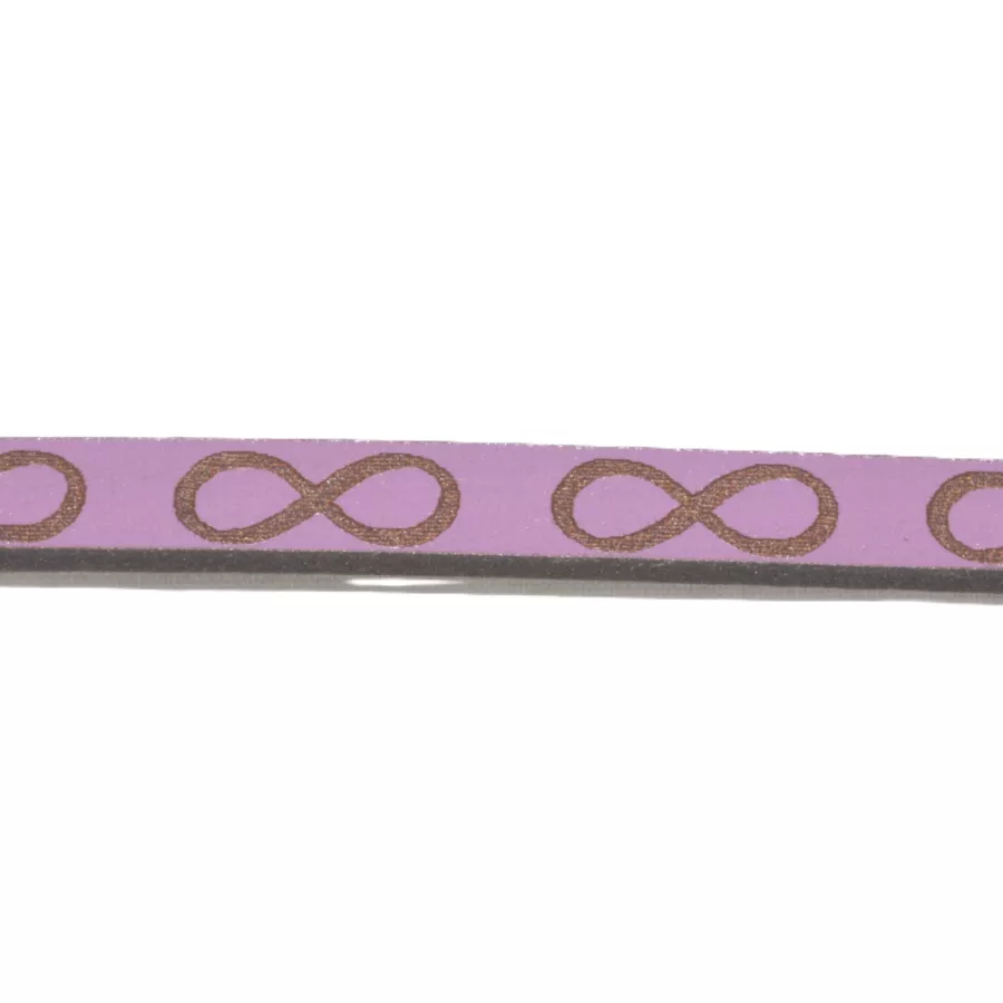Cuir laser signe de l'infini 5mm - Lilas