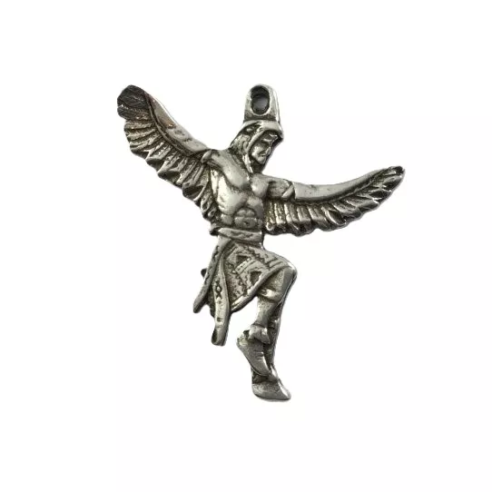 Pendant Indien oiseau en étain pl argent