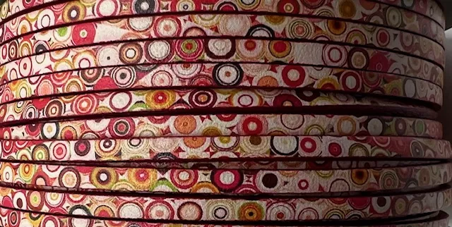 Cuir de veau imprimé 3mm style retro