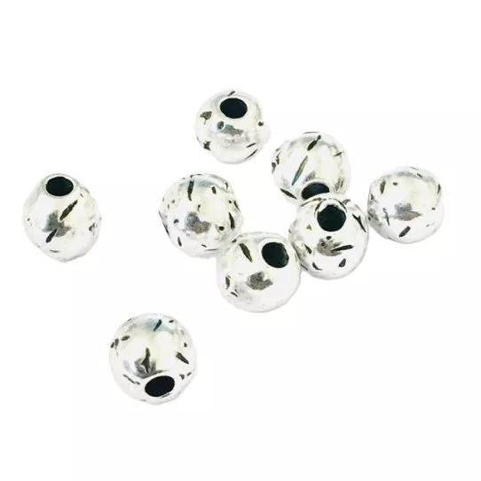 Perles en zamac martelé 7mm