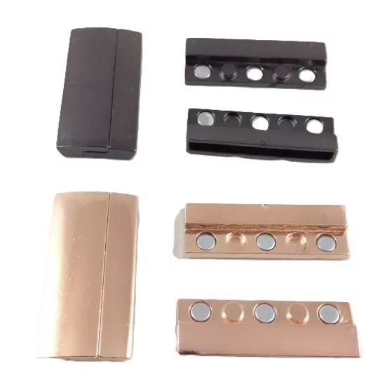 Fermoir aimanté en étain 40mm or ou noir - Noir