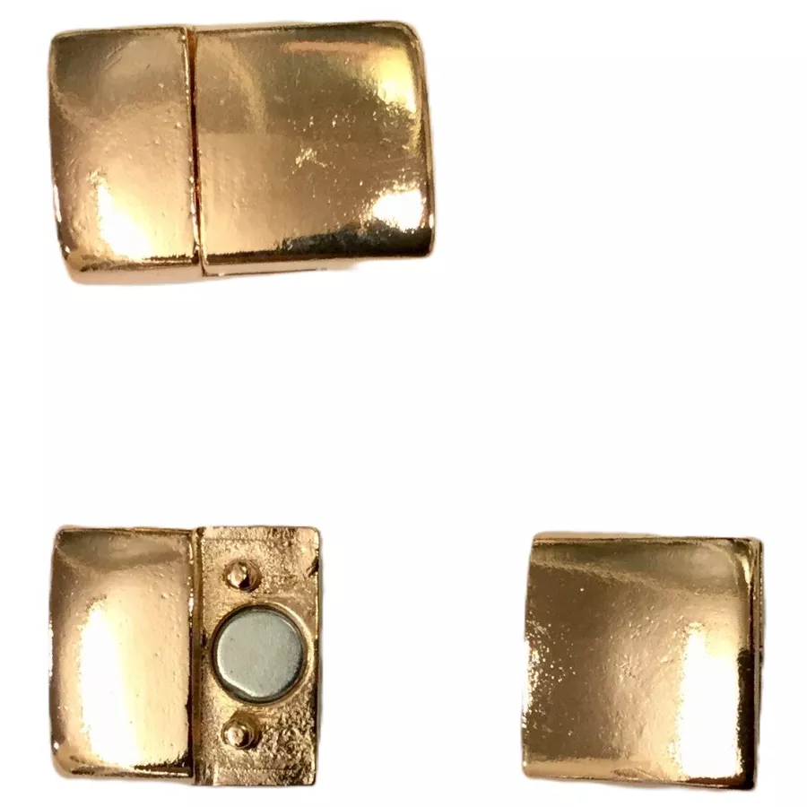 Fermoir aimanté en étain 15mm - or rose