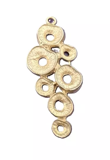 Pendant en zamac doré mat 59 x 27.8mm