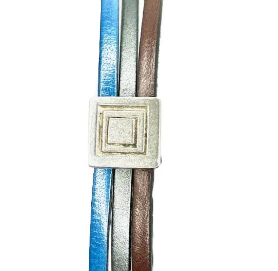 Passant carré pour cuir plat 15mm