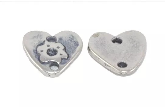 Intercalaire coeur avec 2 trous