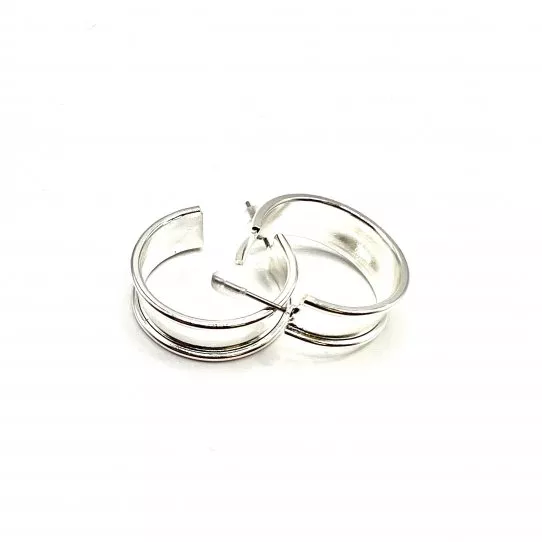 B.O à clous en demi jonc laiton plaqué 10microns argent en France