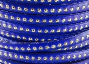 CUIR BILLES 6MM - Bleu