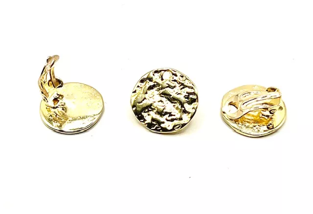 Boucles d'oreilles martelés doré à CLIPS