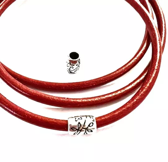 Perles cylindrique avec motif diam int 5.3mm