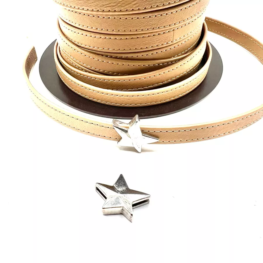 Passant etoile allongé 10mm en étain