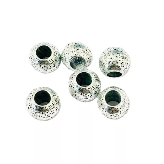 Perles en zamac martelé 7mm trou 3.5mm