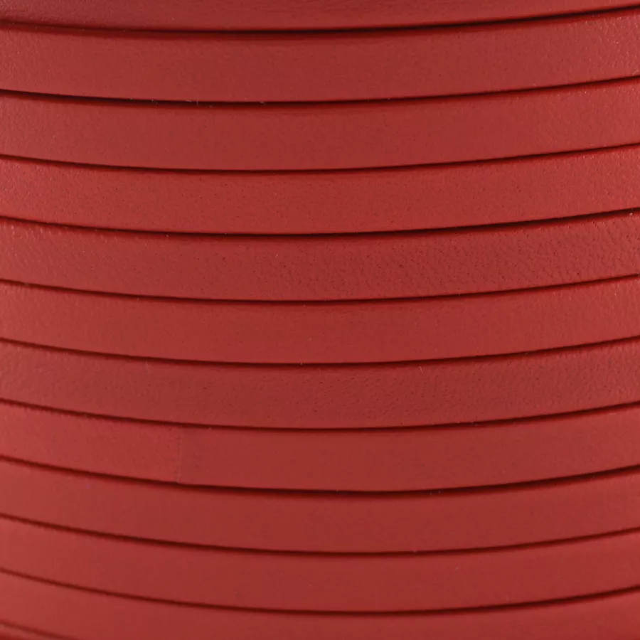 Cuir Chèvre - Plat - 5 mm - Rouge