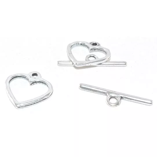 Fermoir T en forme de coeur