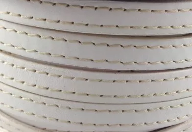 Cuir de veau cousu 10mm-nouvelles couleurs - Blanc