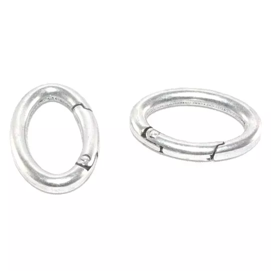 Mousquetons ovales en zamac