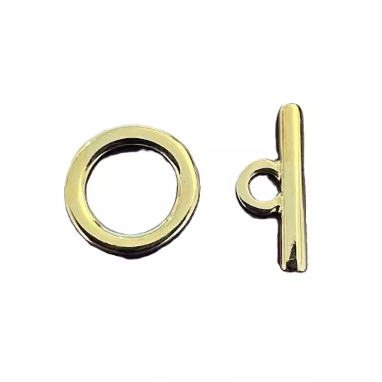 Fermoir T ARGENT vif ou OR plaqué en FRANCE - Or