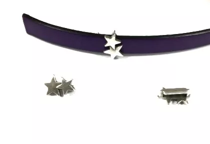 10 Passants grande et petite étoile 10mm