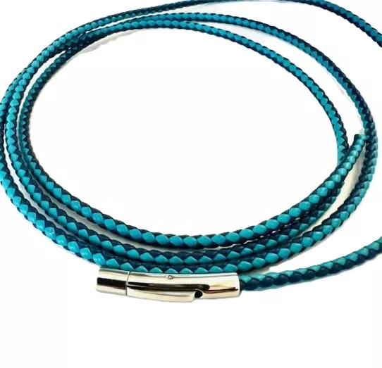 2Fermoirs acier pour cuir rond 3mm