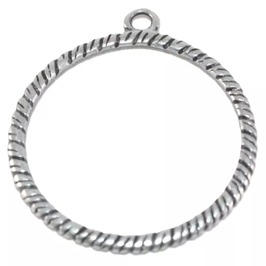 Pendant cercle strié