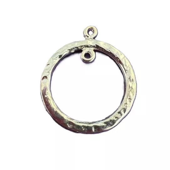 Pendant cercle martelé argent ou OR - Or