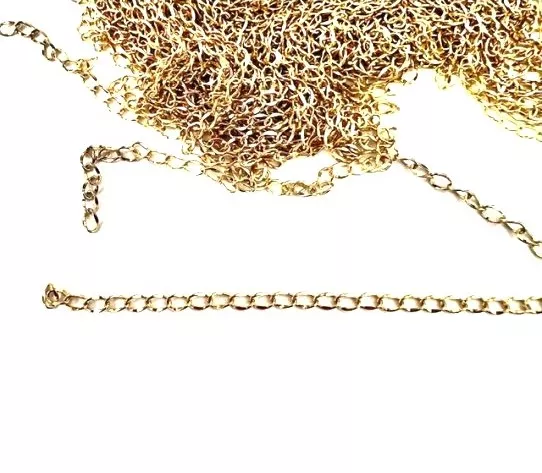 Chaine acier doré maille espacée 2.7mm