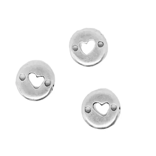Pastille avec motif cœur évidé avec 2 trous