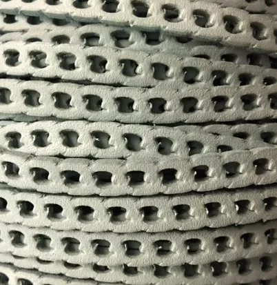 Cuir Chaine gourmette 5mm - Vert d'eau