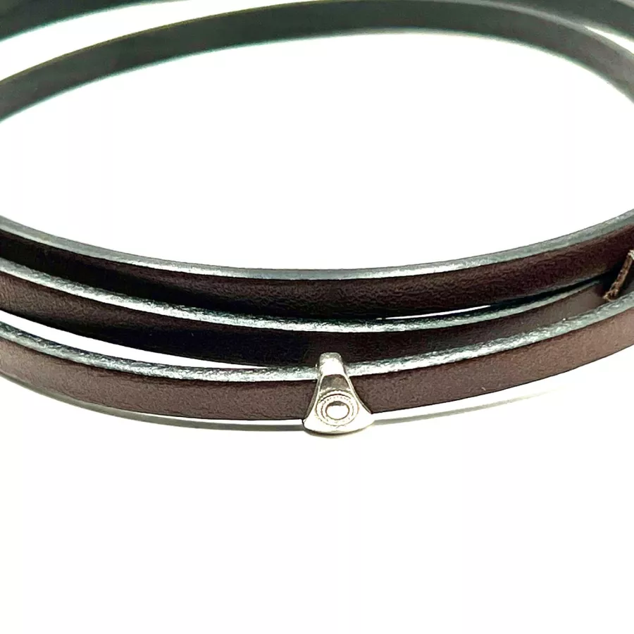 Passant 5mm en étain plaqué argent