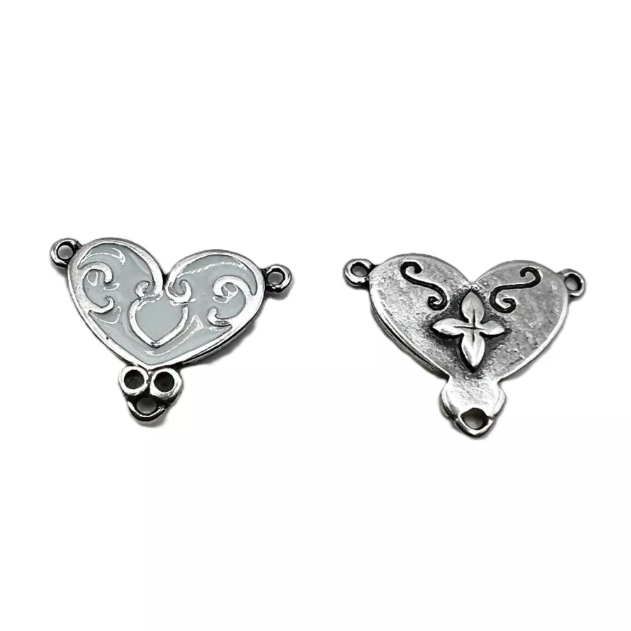 Cœur émaillé en intercalaire avec anneaux multiples