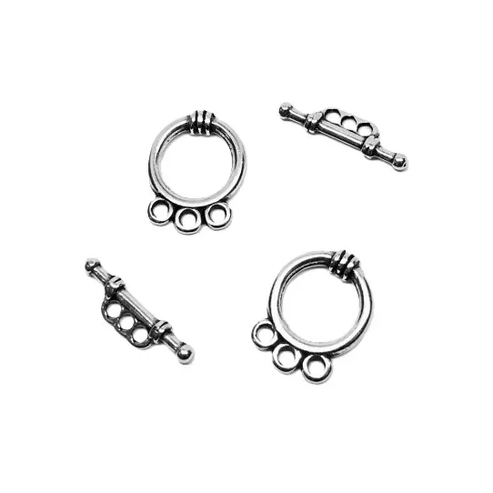 Fermoir T triple anneaux