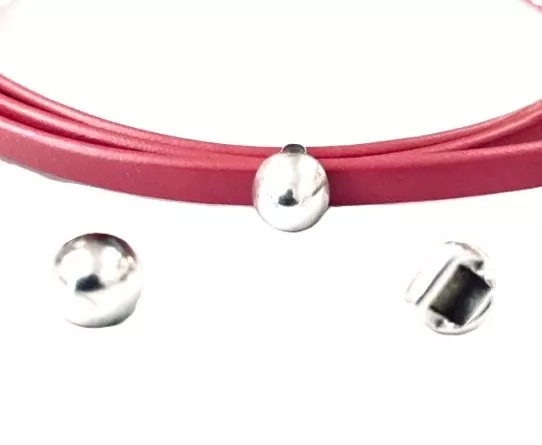 Passant demi-sphère pour cuir plat 3mm