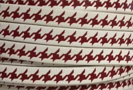 Cuir 5mm pied de poule - Blanc