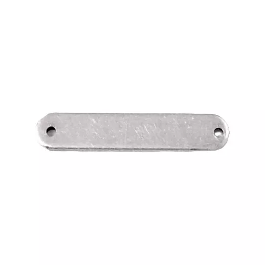 Plaque rectangulaire 25 x 5 mm avec 2 trous
