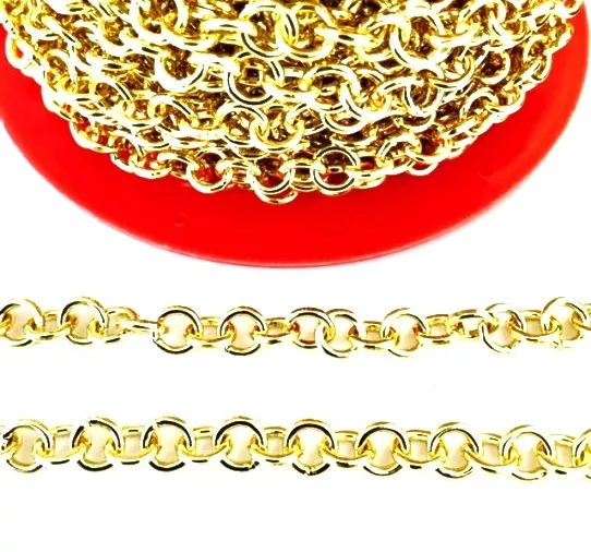 Chaîne aluminium rond doré