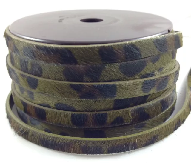 Cuir avec poils unis ou motif 10mm - Mordoré