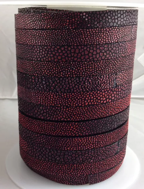 Cuir (Style Galuchat) poisson Raie en 10mm - Rouge