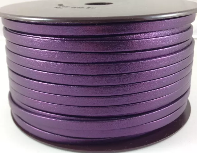 Cuir de chèvre métallisé 5mm - Violet