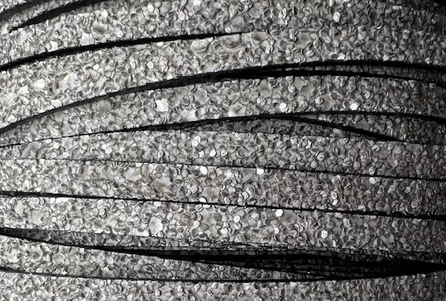 Glitter sablé 5mm. - Gris