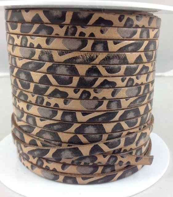 Cuir veau 5mm impression - Marron