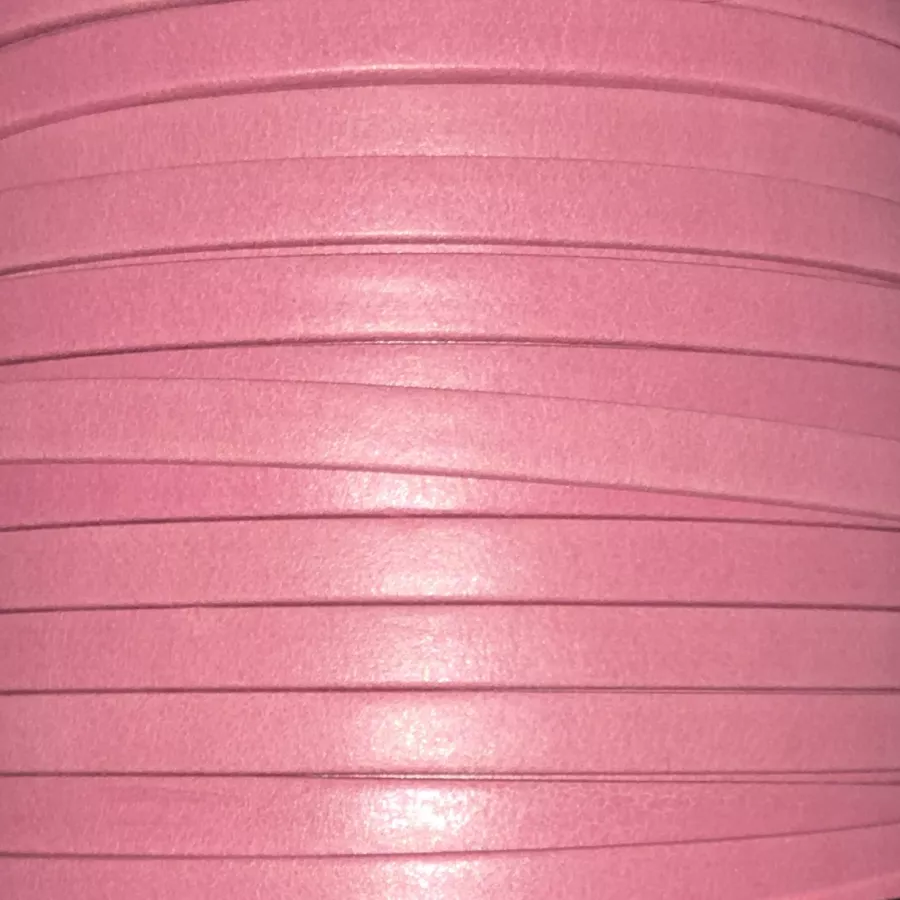 Cuir Chèvre - Plat - 5 mm - Rose poudré
