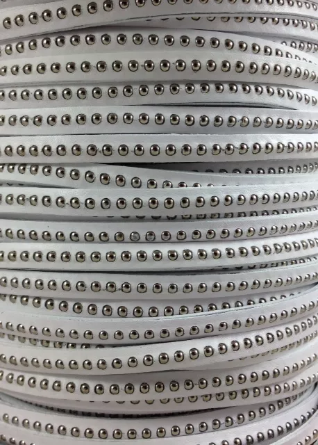 CUIR BILLES 6MM - Blanc