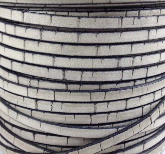 Cuir vintage(aspect vieilli) motif liège 5mm - Beige